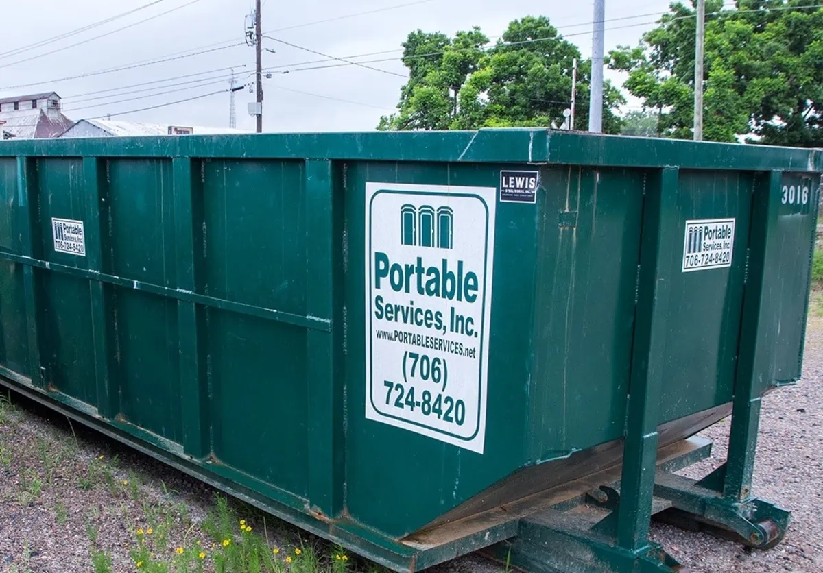 20-yard roll off dumpster available for rental in Augusta, GA