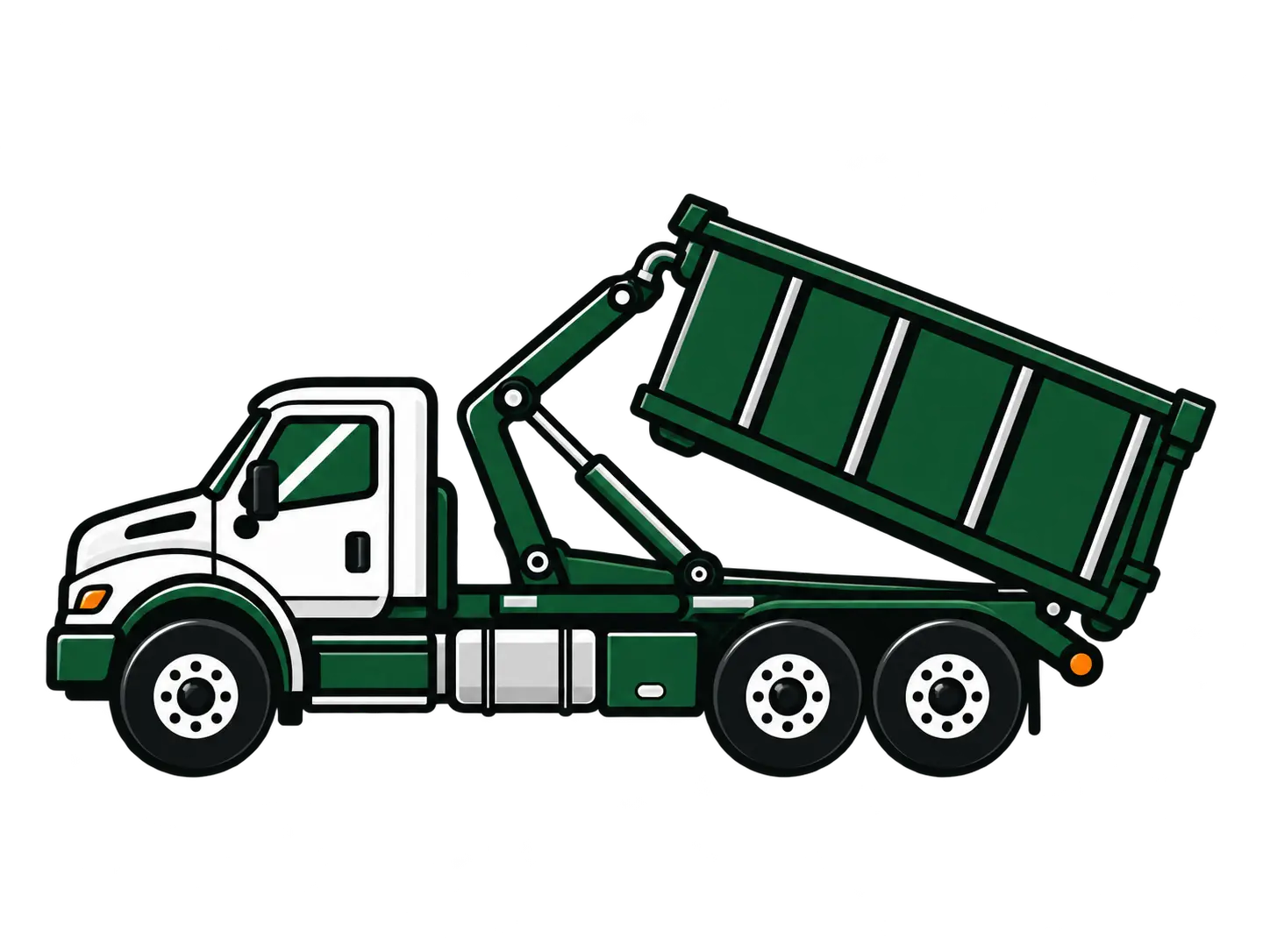 Dumpster pickup after an Augusta, GA project