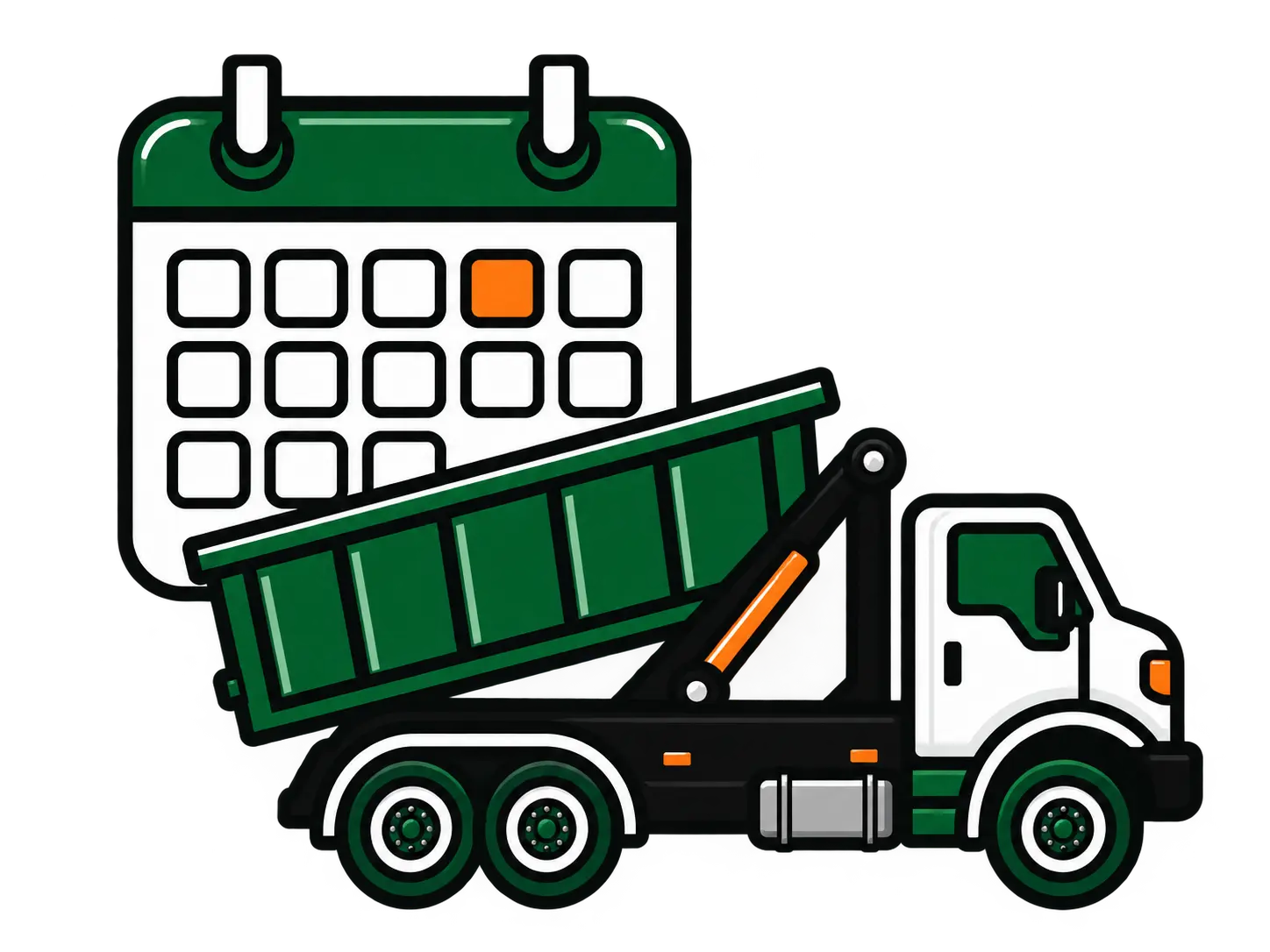 Scheduling same-day dumpster delivery